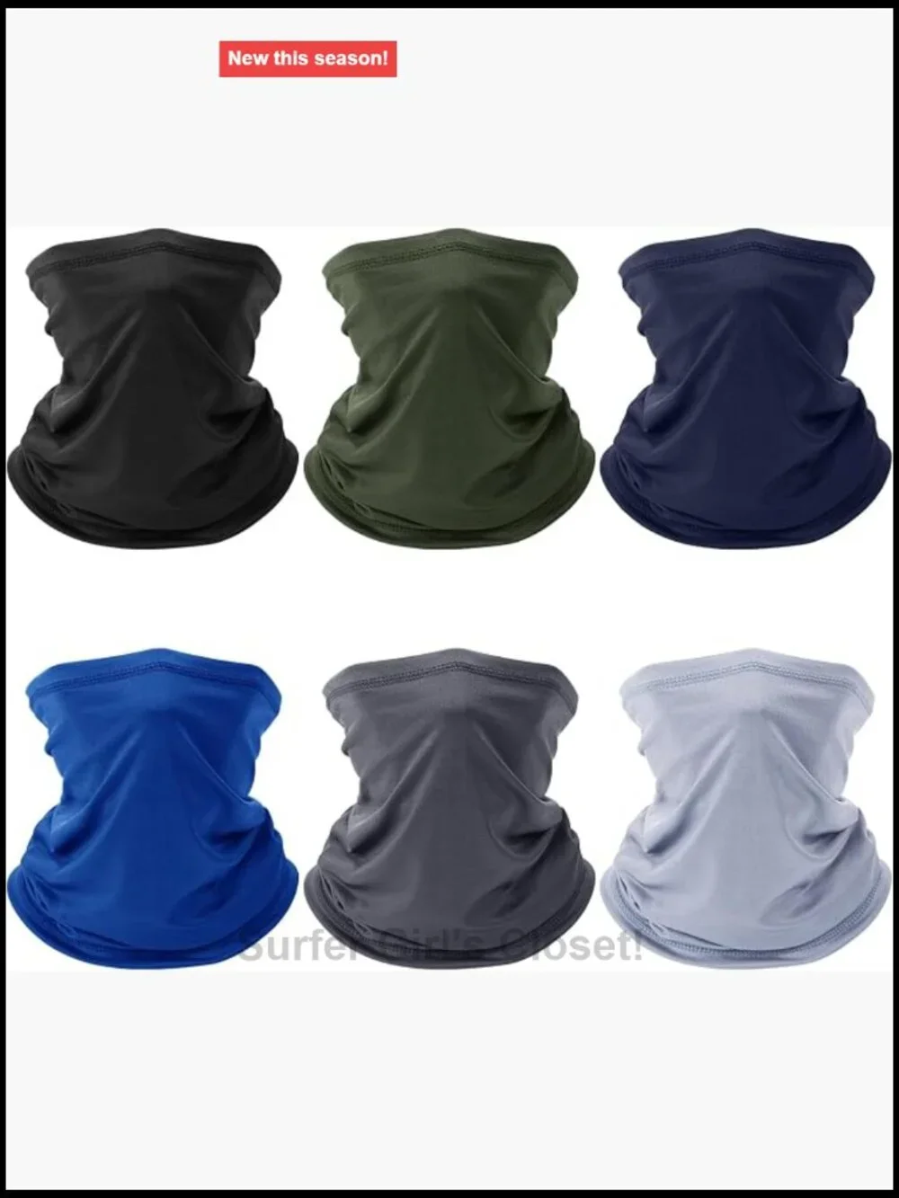 6 Pack Cooling Neck Gaiter UV Protection Sun Mask Face Scarf for Hiking